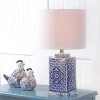 JONATHAN Lamps Choi 23" Chinoiserie LED Table Lamp Blue/White