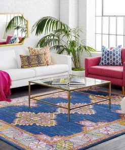 Artistic Elodia Soft Area Rug Dark Blue All Area Rugs And Runners