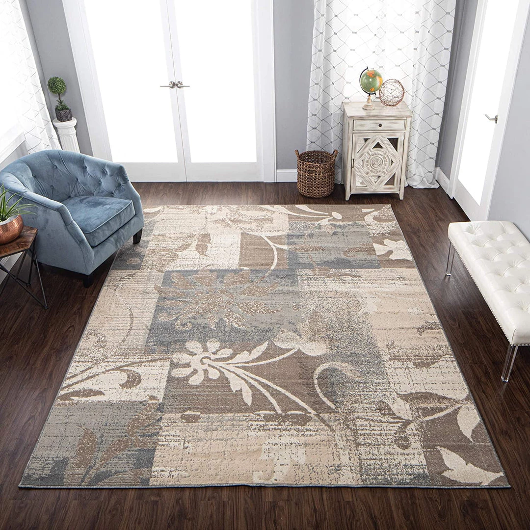 SUP Floral Patchwork Design Light Brown Ivory Area Rug All Area Rugs And Runners 1 SUP Floral Patchwork Design Light Brown Ivory Area Rug All Area Rugs And Runners