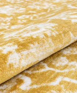 Well Woven Dazzle DISA Vintage Medallion Gold Soft Area Rug