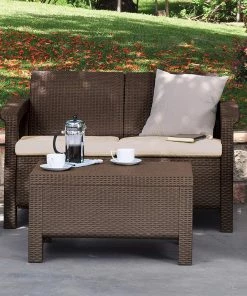 Modern Rugs And Decor All Weather Indoor Outdoor Patio Love Seat Couch With Cushions - Perfect For Balcony, Deck, And Poolside Seating 9 Modern Rugs And Decor All Weather Indoor Outdoor Patio Love Seat Couch With Cushions - Perfect For Balcony, Deck, And Poolside Seating