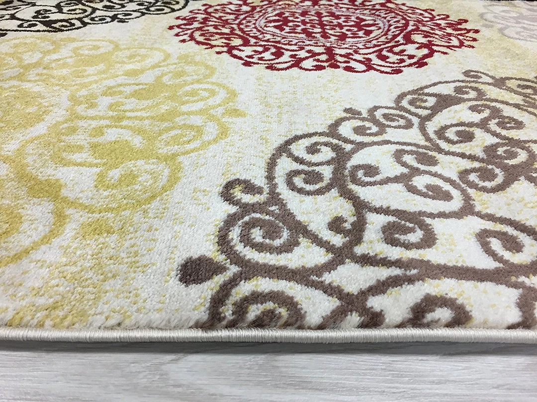 WRG All Area Rugs And Runners Floral Cream Brown Red Area Rugs 5 WRG All Area Rugs And Runners Floral Cream Brown Red Area Rugs