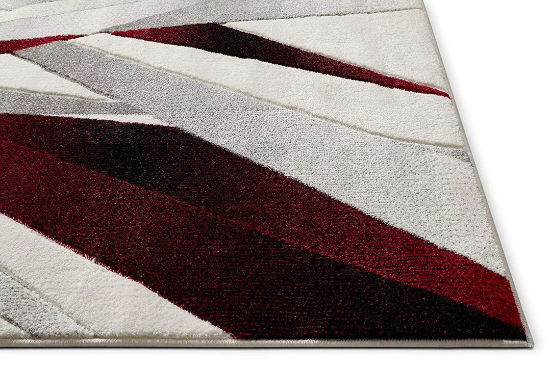WW Modern Geometric Red White Comfy Hand Carved Area Rugs All Area Rugs And Runners 5 WW Modern Geometric Red White Comfy Hand Carved Area Rugs All Area Rugs And Runners