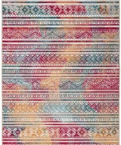 Antep Moroccan Geometric Low Profile Pile Indoor Area Rugs Multi All Area Rugs And Runners