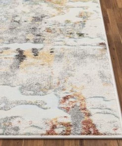 Unique Loom Azura Multi Abstract Distressed Pattern Runner Rug All Area Rugs And Runners