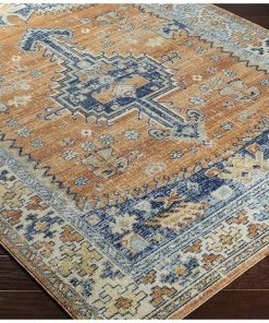 Artistic Darya Outdoor Medallion Soft Area Rug Orange/Navy All Area Rugs And Runners