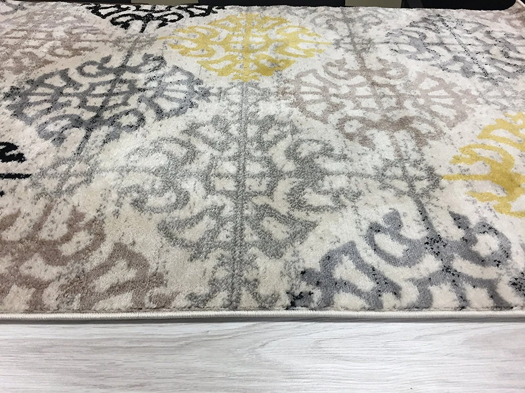 WRG All Area Rugs And Runners Cream Yellow Black Area Rugs 4 WRG All Area Rugs And Runners Cream Yellow Black Area Rugs