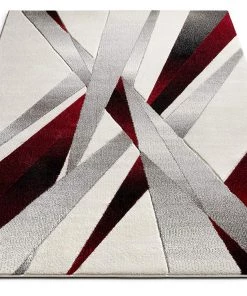 WW Modern Geometric Red White Comfy Hand Carved Area Rugs All Area Rugs And Runners 12 WW Modern Geometric Red White Comfy Hand Carved Area Rugs All Area Rugs And Runners