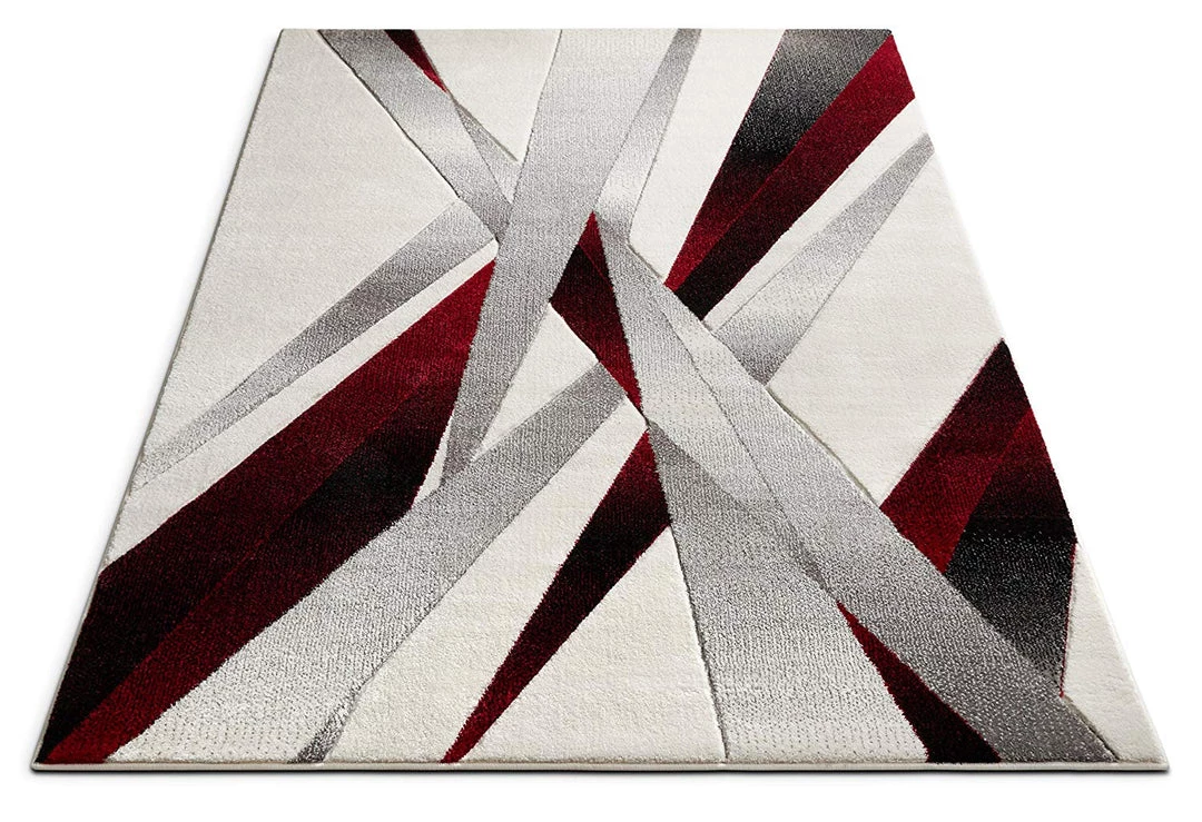 WW Modern Geometric Red White Comfy Hand Carved Area Rugs All Area Rugs And Runners 4 WW Modern Geometric Red White Comfy Hand Carved Area Rugs All Area Rugs And Runners