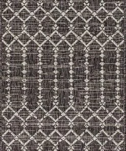 Modern Rugs And Decor Moroccan Geometric Textured Weave Indoor/Outdoor Black/Gray Area Rug 23 Modern Rugs And Decor Moroccan Geometric Textured Weave Indoor/Outdoor Black/Gray Area Rug