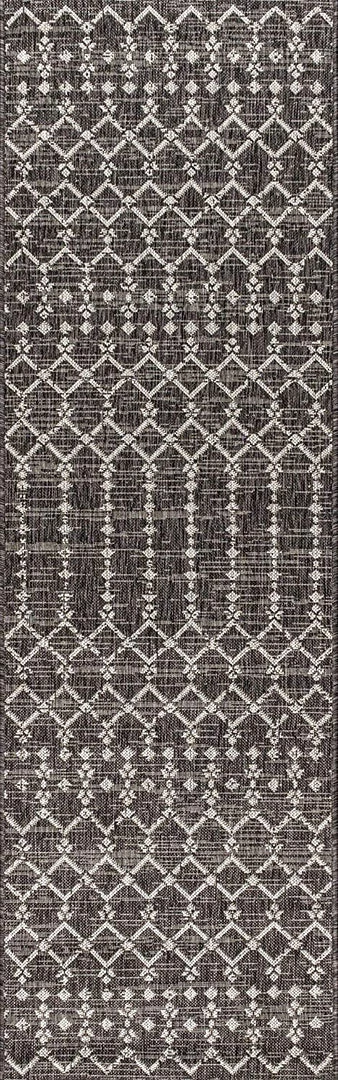 Modern Rugs And Decor Moroccan Geometric Textured Weave Indoor/Outdoor Black/Gray Area Rug 12 Modern Rugs And Decor Moroccan Geometric Textured Weave Indoor/Outdoor Black/Gray Area Rug