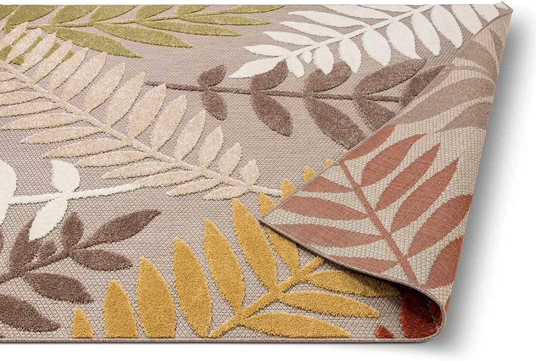 Dorado Mariah Modern Beige Floral High Traffic Stain Resistant Indoor Outdoor Area Rug 5 Dorado Mariah Modern Beige Floral High Traffic Stain Resistant Indoor Outdoor Area Rug