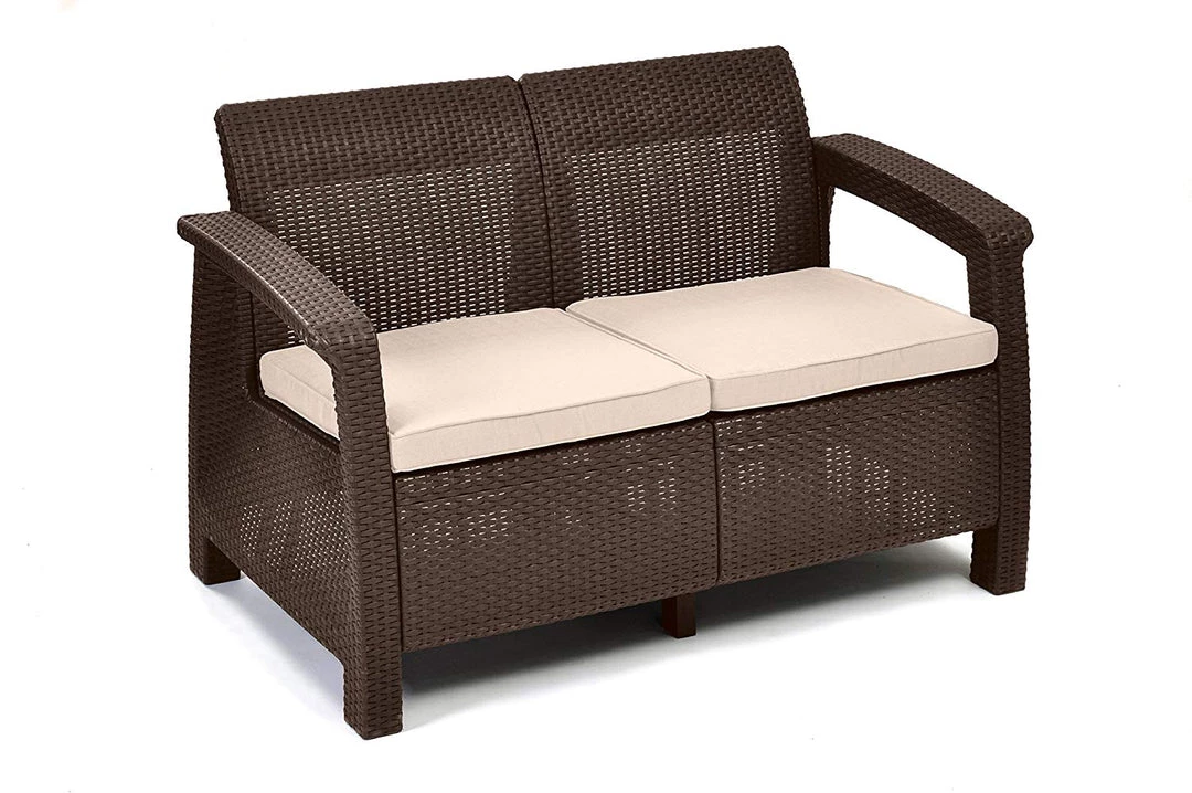 Modern Rugs And Decor All Weather Indoor Outdoor Patio Love Seat Couch With Cushions - Perfect For Balcony, Deck, And Poolside Seating 2 Modern Rugs And Decor All Weather Indoor Outdoor Patio Love Seat Couch With Cushions - Perfect For Balcony, Deck, And Poolside Seating