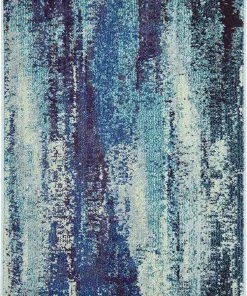FAS Bright Abstract Blue Soft Area Rug All Area Rugs And Runners