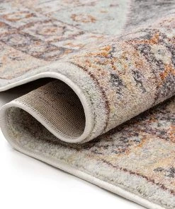 Well Woven Vera Vintage Grey Tribal Diamond Medallion Pattern Area Rug