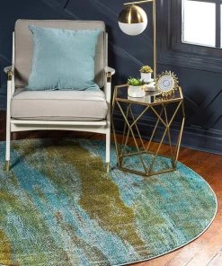 FAS Bright Abstract Torquoise Soft Area Rug All Area Rugs And Runners