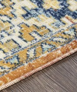 Artistic Darya Outdoor Medallion Soft Area Rug Orange/Navy All Area Rugs And Runners