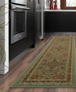 WRG Persian Oriental Design Sage Green Non-Skid Area Rugs All Area Rugs And Runners