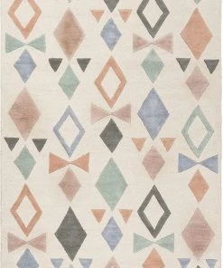Safavieh All Area Rugs And Runners Kids Collection Handmade Geometric Wool Area Rug Ivory / Multi