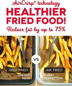 Dash Kitchen 2.6 Qt Air Fryer 1000 Watts, Oven Cooker W/ Temperature Control, Recipe Guide