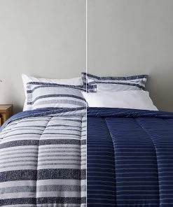 Modern Rugs And Decor Ultra-Soft Light-Weight Microfiber Reversible Comforter Bedding Set