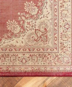 UL All Area Rugs And Runners Traditional Medallion Burgundy Soft Area Rug