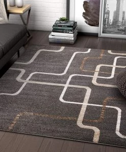 WW All Area Rugs And Runners Modern Geometric Gray Comfy Area Rugs
