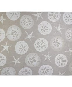 WW Beige Tropical Indoor Outdoor Patio Area Rug