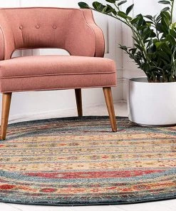 UL Tribal Pattern Blue Soft Area Rug