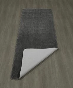 Ottomanson Softy Solid Non-Slip Kitchen/Bath Rug Gray All Area Rugs And Runners