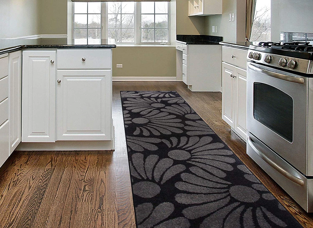 WRG Floral Black Gray Area Rug 7 WRG Floral Black Gray Area Rug