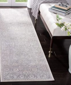 Beige / Cream All Area Rugs And Runners Reflection Collection Vintage Distressed Soft Area Rug Light Grey / Cream