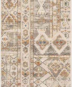 Varda Grey Tribal All Area Rugs And Runners Grey Tribal Patchwork Soft Area Rug