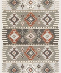 Artistic Norie Soft Area Rug Gray / Terracotta