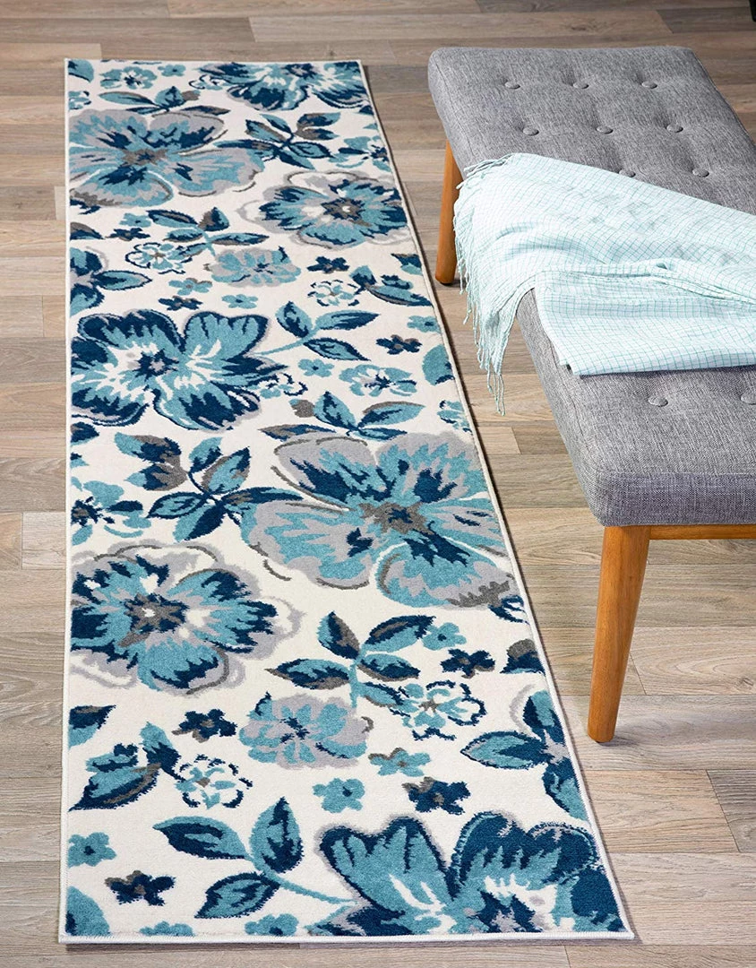 WRG Floral Turquoise Gray Area Rugs All Area Rugs And Runners 7 WRG Floral Turquoise Gray Area Rugs All Area Rugs And Runners