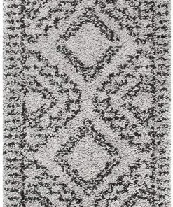 Modern Rugs And Decor All Area Rugs And Runners Moroccan Tribal Grey Soft Plush Shag Area Rug