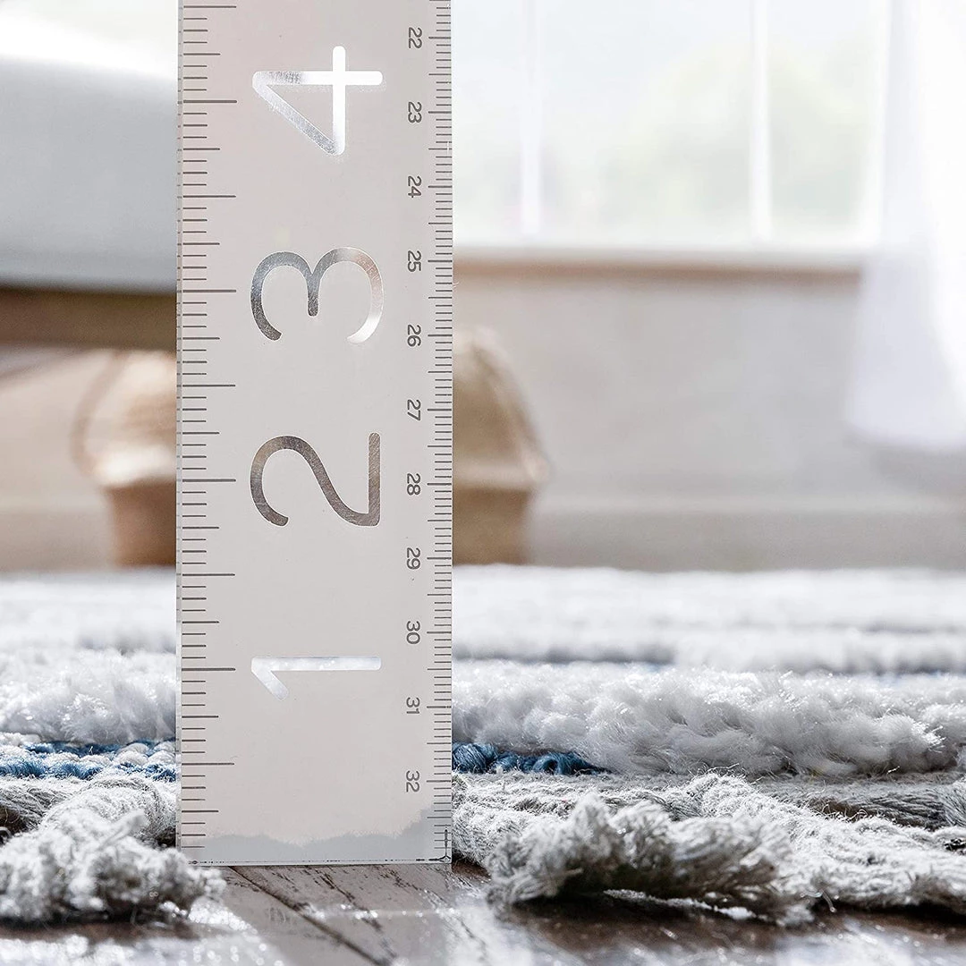 Well Woven Vera Navy Blue Grey | Moroccan Lattice High-Lo Textured | Area Rug 5 Well Woven Vera Navy Blue Grey | Moroccan Lattice High-Lo Textured | Area Rug