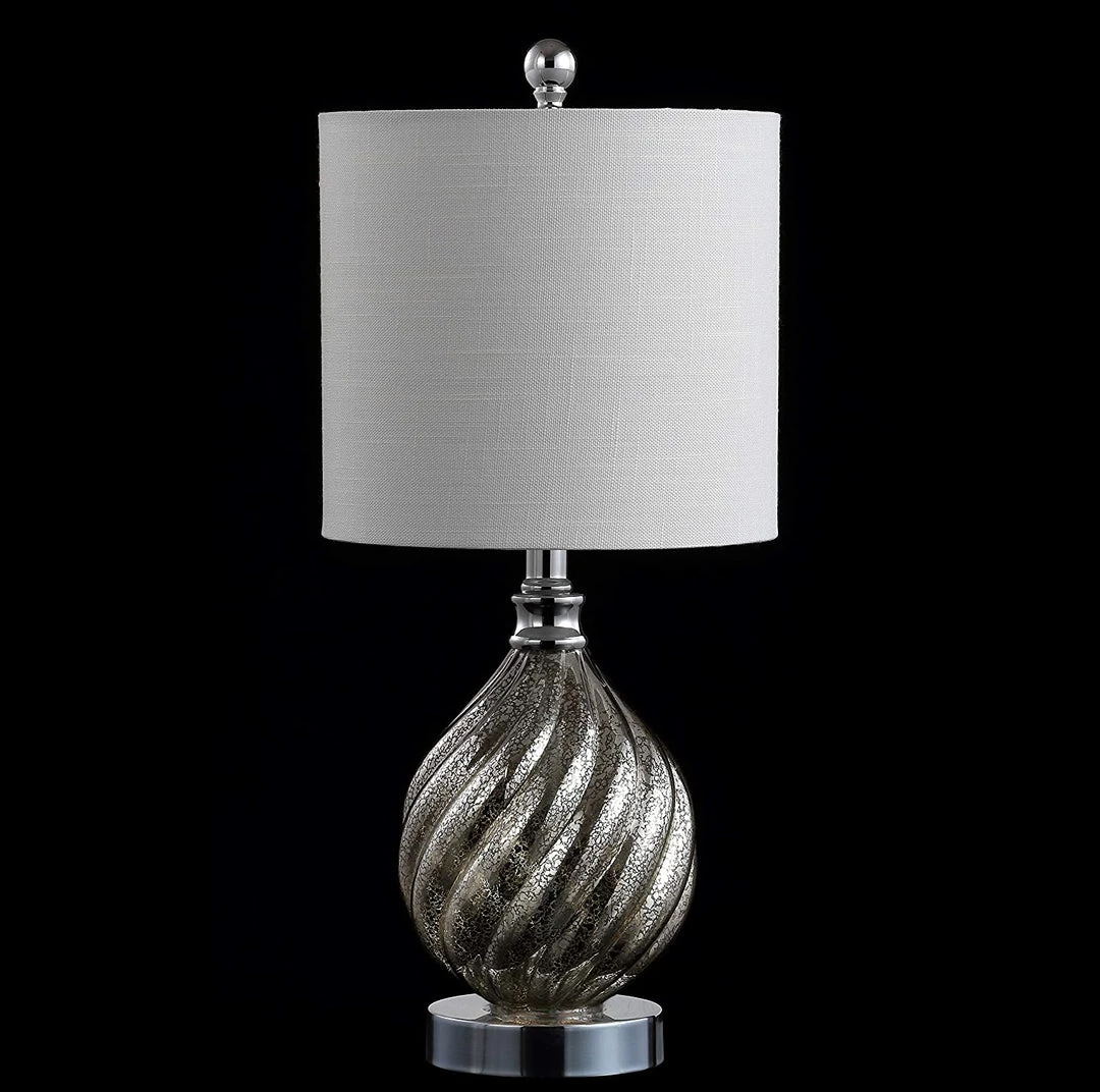 JONATHAN Lawrence 20.5" Glass/Metal LED Table Lamp Mercury Silver 2 JONATHAN Lawrence 20.5" Glass/Metal LED Table Lamp Mercury Silver