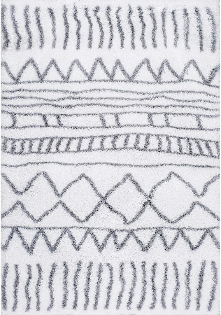 Modern Rugs And Decor Renata Moroccan Shag Runner Rug, Grey 2 Modern Rugs And Decor Renata Moroccan Shag Runner Rug, Grey