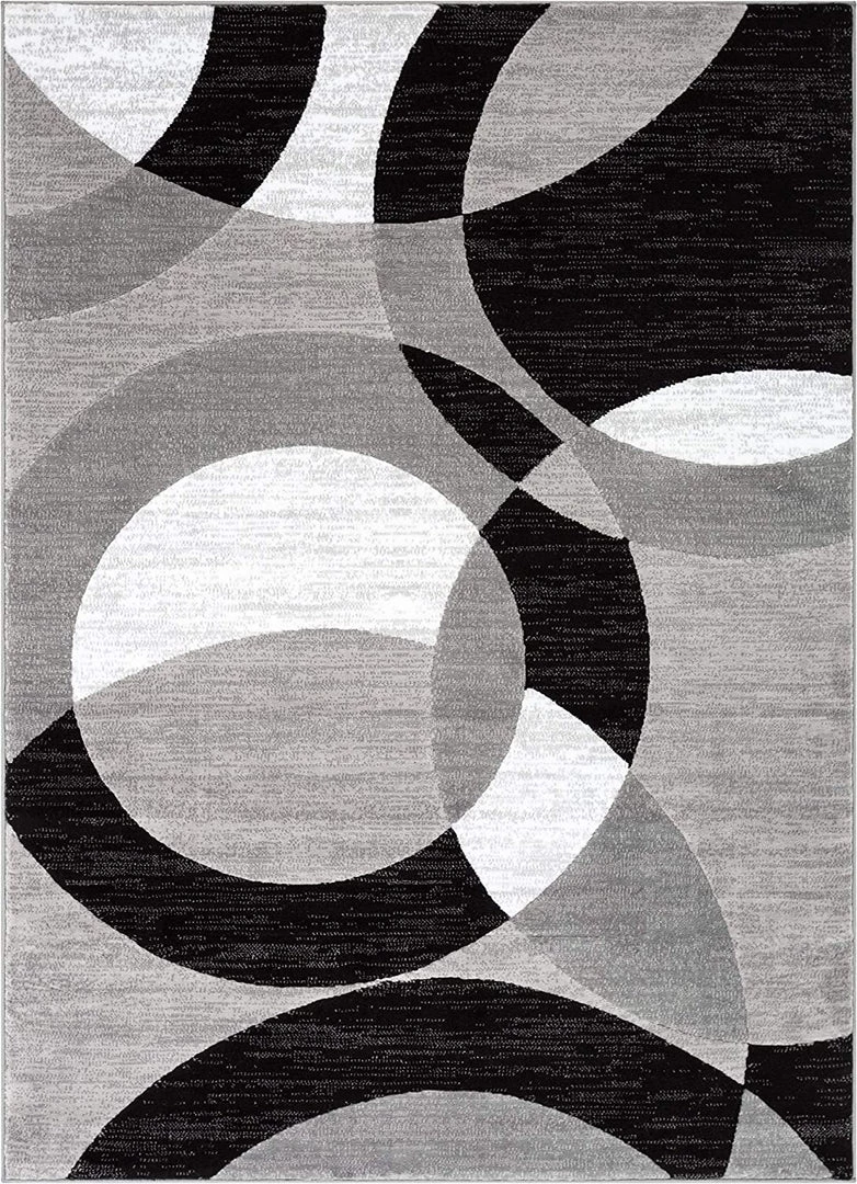 Well Woven Jackpot Grey Geometric Modern Casual Abstract Boxes Lines Circles Area Rug Plush Shed 5 Well Woven Jackpot Grey Geometric Modern Casual Abstract Boxes Lines Circles Area Rug Plush Shed