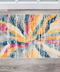 WRG Contemporary Lightning Multi Ivory Area Rug 15 WRG Contemporary Lightning Multi Ivory Area Rug