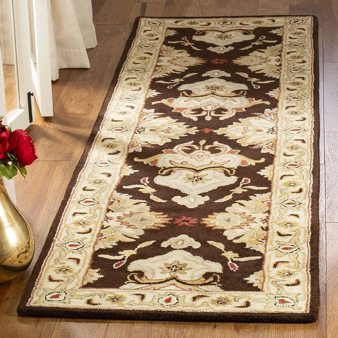 Modern Rugs And Decor Safavieh Heritage Collection Handmade Traditional Oriental Premium Wool Area Rug, Espresso / Ivory All Area Rugs And Runners 6 Modern Rugs And Decor Safavieh Heritage Collection Handmade Traditional Oriental Premium Wool Area Rug, Espresso / Ivory All Area Rugs And Runners
