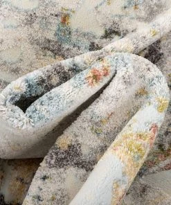 Unique Loom Azura Multi Abstract Distressed Pattern Runner Rug All Area Rugs And Runners