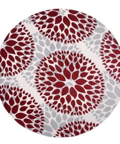 WRG Floral Gray/Grey Red Area Rug All Area Rugs And Runners