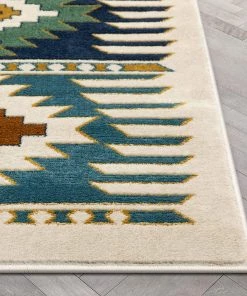 Well Woven All Area Rugs And Runners Noble Blue Southwestern Medallion Soft Rug