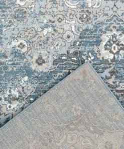 WRG Persian Distressed Blue Soft Area Rugs