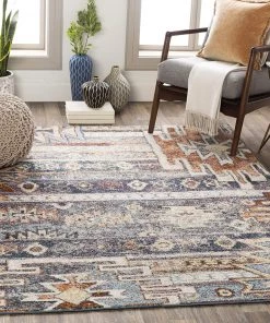 Artistic Ashens Denim Soft Area Rug