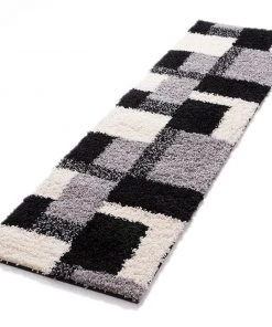 Cubes Black Contemporary Rug Modern Geometric Pattern Shag Area Rug 50 Cubes Black Contemporary Rug Modern Geometric Pattern Shag Area Rug