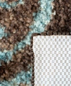 Modern Rugs And Decor Maples Rugs Pelham Vintage Kitchen Rugs Non Skid Blue/Walnut