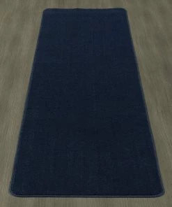 Modern Rugs And Decor Softy Solid Non-Slip Kitchen/Bath Rug Navy All Area Rugs And Runners